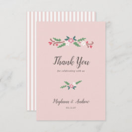 Cartão De Agradecimento Bunch Floral Romântico Russo