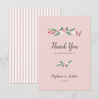 Cartão De Agradecimento Bunch Floral Romântico Russo