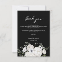 Buquê Floral Elegante Preto e Branco Moderno