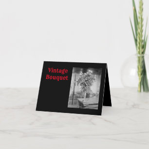 Cartão De Agradecimento Buquê Vintage