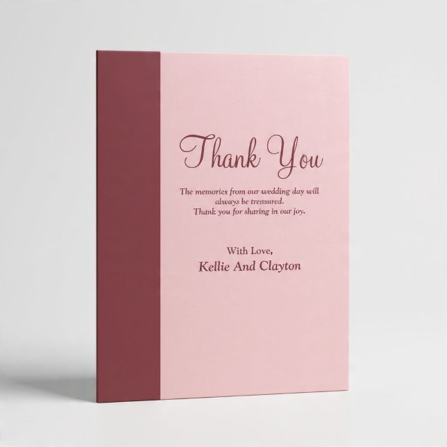 Cartão De Agradecimento Burgundy Bar Thank You Card (Criador carregado)