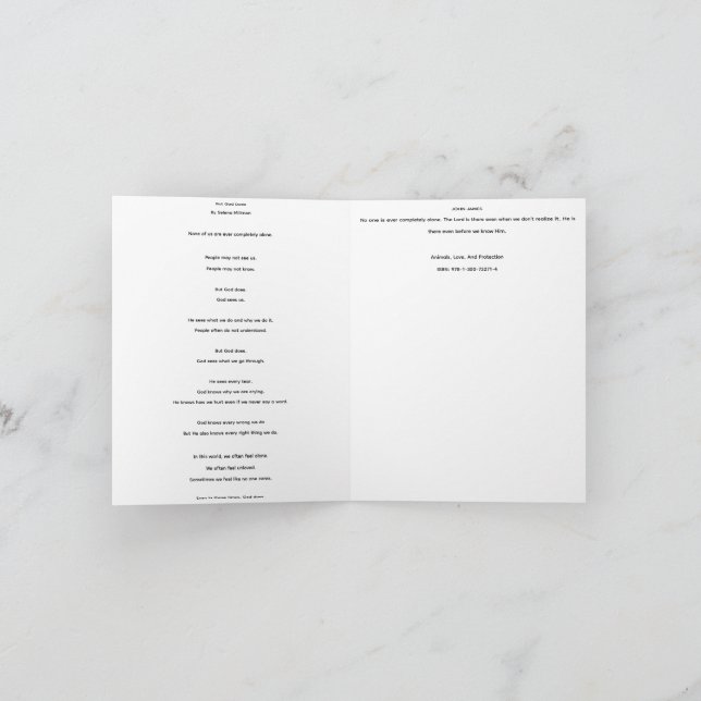 Cartão De Agradecimento But God Does Poem, Photo, and Quote (Interior)