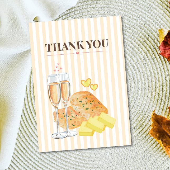 Cartão De Agradecimento Butter Together Bridal Shower Thank You Card  (Criador carregado)