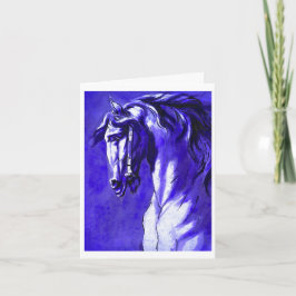 Cartão De Agradecimento Cabeça de Cavalos (Roxo)