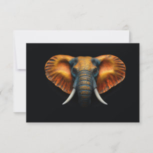 Cartão De Agradecimento Cabeça de elefante africano