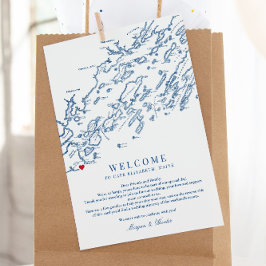 Cartão De Agradecimento Cabo Elizabeth Maine Wedding Bem-vindo Itinerário