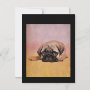 Cartão De Agradecimento Cachorro Cachorro Presente dos Pug Dog Lovers