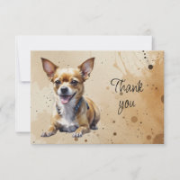 Cachorro Chihuahua Fofo Divertido Obrigado