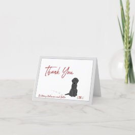 Cartão De Agradecimento Cachorro Preto-Cachorro Personaliza Osso