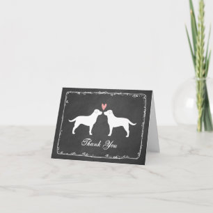 Cartão De Agradecimento Cachorros Labrador Retriever Obrigado Casamento