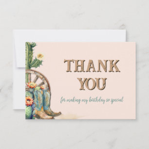 Cartão De Agradecimento Cactus Sensível, Rosa, Personalizado, Obrigado