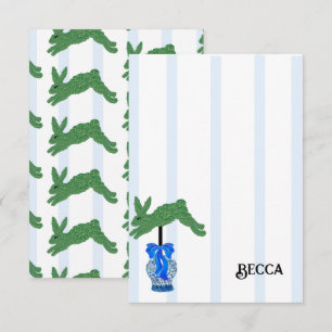 Cartão De Agradecimento Cães de Staffordshire Topiary Ginger Jar Jars