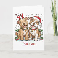Cães Pit Bull de Natal Obrigado