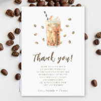 Café com gelo chávena de bebé Obrigada