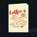 Cartão De Agradecimento Café e Amigos Coffee Coffee Lovers<br><div class="desc">Cartões de agradecimentos com tipografia decorativa e dentro de mensagem opcional. O modelo está configurado para que você edite (ou exclua) o dentro de mensagens, para se adequar a qualquer ocasião, como um cartão de aniversário para amantes de café e amigos. Lançada na tipografia do estilo 'bistrô', a citação do...</div>
