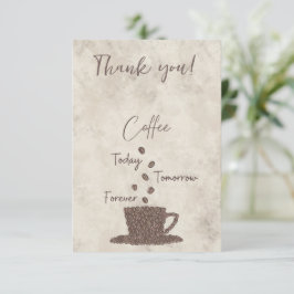 Cartão De Agradecimento Café Hoje Amanhã Para Sempre