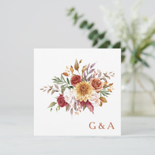 Cartão De Agradecimento Cair Aquarela Botânica
