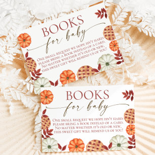 Cartão De Agradecimento Cair Pumpkin Book Request Baby Show Enclosure Card