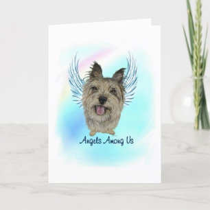 Cartão De Agradecimento Cairn Terrier Angel Dog Pet Loss Sympathy Card