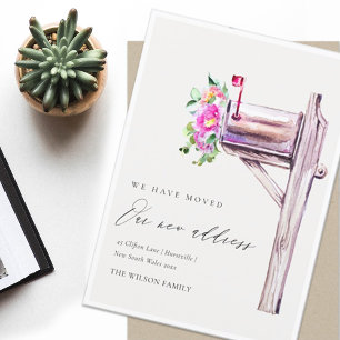 Cartão De Agradecimento Caixa de Correio Flórida Rosa Livremente Que Movi