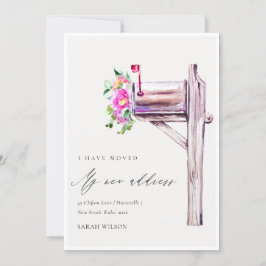 Cartão De Agradecimento Caixa de Correio Flórida Rosa Livremente que Movim