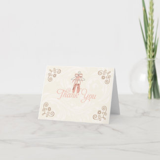Cartão De Agradecimento Calçados Ballerina Obrigado Notecards