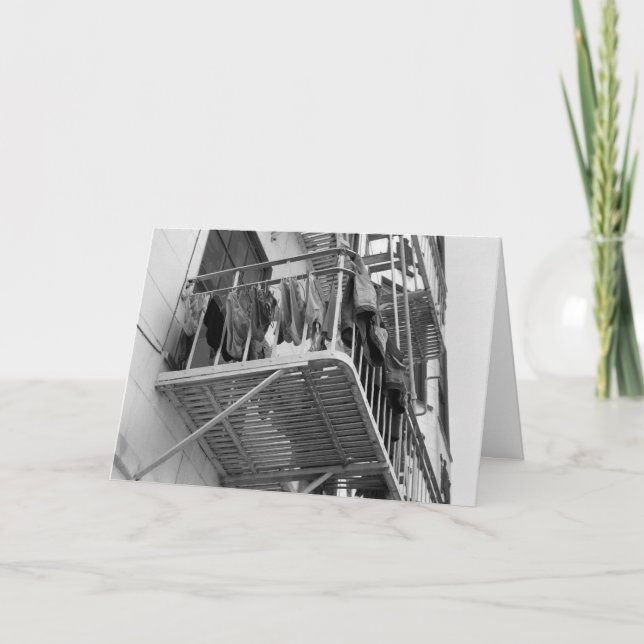 Cartão De Agradecimento Calcinha para secar humor, preto e branco (Frente)