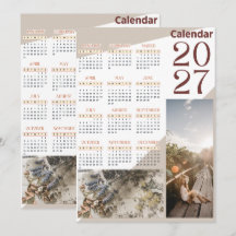 Calendário de parede personalizado 2027 com foto