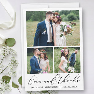 Cartão De Agradecimento Caligrafia Minimalista Moderna Casada 3 Fotografia