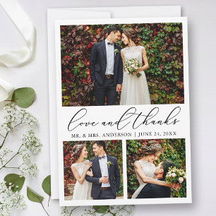 Cartão De Agradecimento Caligrafia Minimalista Moderna Casada 3 Fotografia