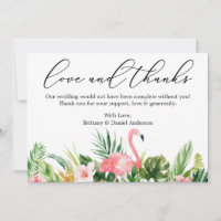 Caligrafia Obrigados De Amor Flamingo Rosa Tropica