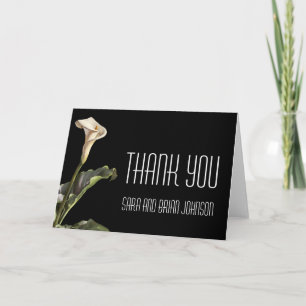 Cartão De Agradecimento Calla Lily Modern Floral Obrigado
