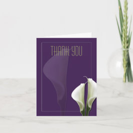 Cartão De Agradecimento Calla Lily Obrigado Nota sobre Roxo