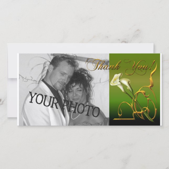 Cartão De Agradecimento Calla Obrigado (Frente)