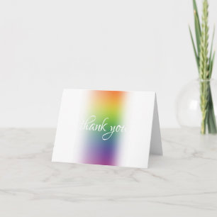 Cartão De Agradecimento Calligrafado Obrigado Abstrato moderno Colorido