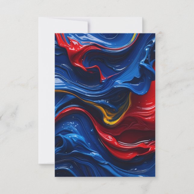 Cartão De Agradecimento Camadas Sobre Camadas De Tinta (Frente)