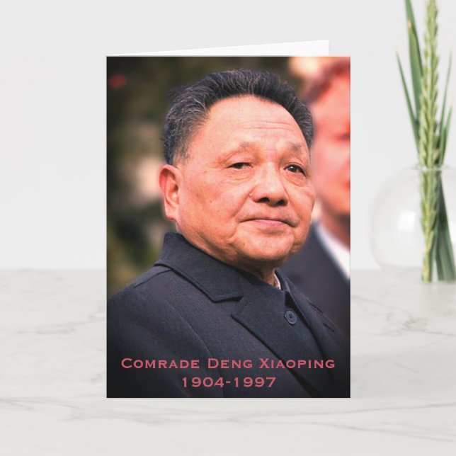 Cartão De Agradecimento Camarada Deng Xiaoping - Líder Chinês (Frente)