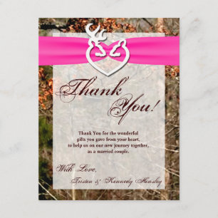 Cartão De Agradecimento came LISA do fanfarrão da gama do casal dos cervos