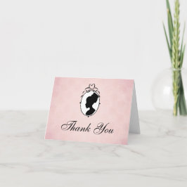 Cartão de agradecimento Cameo em estilo vitoriano