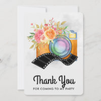 Câmera Boho e Florals Watercolor Obrigado