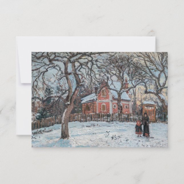 Cartão De Agradecimento Camille Pissarro - Chataigniers a Louvecienne (Frente)