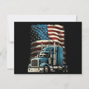 Cartão De Agradecimento Caminhante Bandeira Americana Para A Unidade De Ca