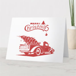 Cartão De Agradecimento Caminhão de Natal e feliz ano novo