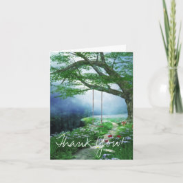 CARTÃO DE AGRADECIMENTO CAMINHO PARA O FLUXO DE TERRA PARA SEMPRE OBRIGADO