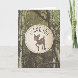Cartão De Agradecimento Camouflage Deer Chá de fraldas Obrigado