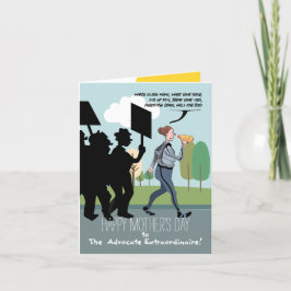 Cartão De Agradecimento "Campeão da Família: Feliz Dia de as mães!