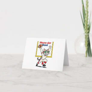Cartão De Agradecimento Campeão do Meow-der Bowl Futebol de Gato 