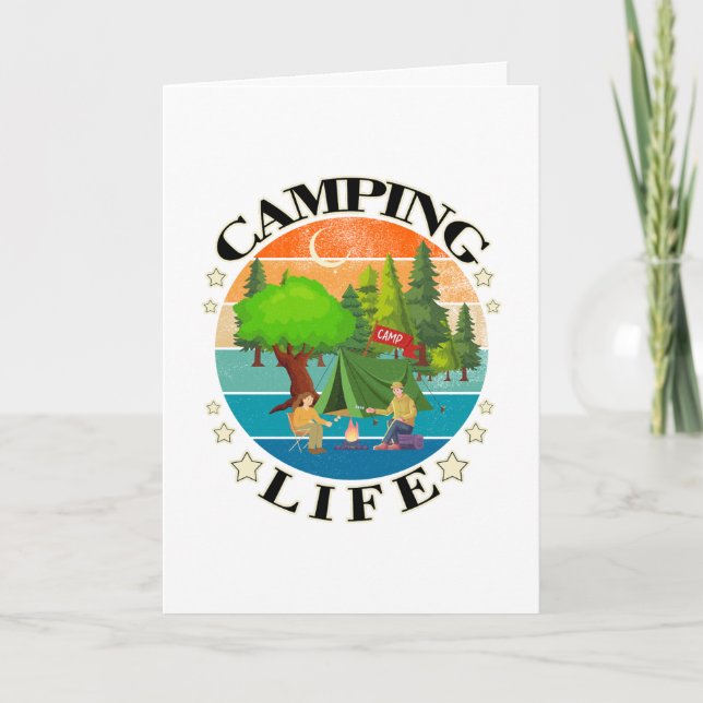 Cartão De Agradecimento Camping Life (Frente)