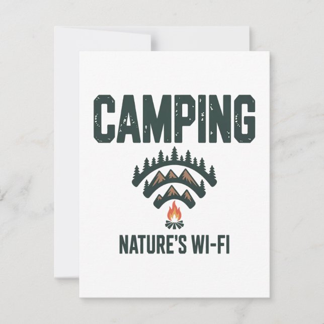 Cartão De Agradecimento Camping Natures Wifi (Frente)