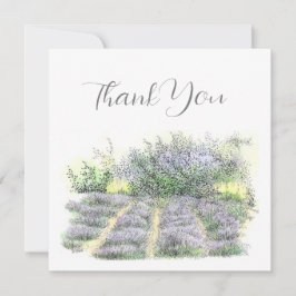 Cartão De Agradecimento Campo de lavanda